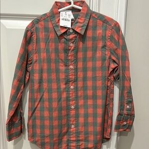 Kids Checkered Shirt - Red and Green